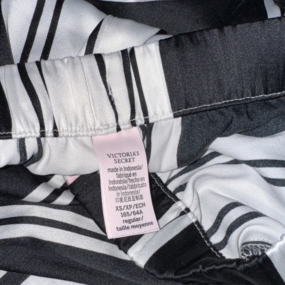 Victoria’s Secret Satin Lounge Pajama Sleep Pant Signature Stripe Size XS - Image 3 of 4