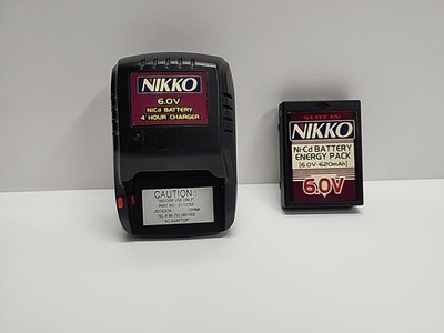 NIKKO 6.0V NiCd 4-Hour Charger & Battery 620 mAh Model 1264 Genuine OEM