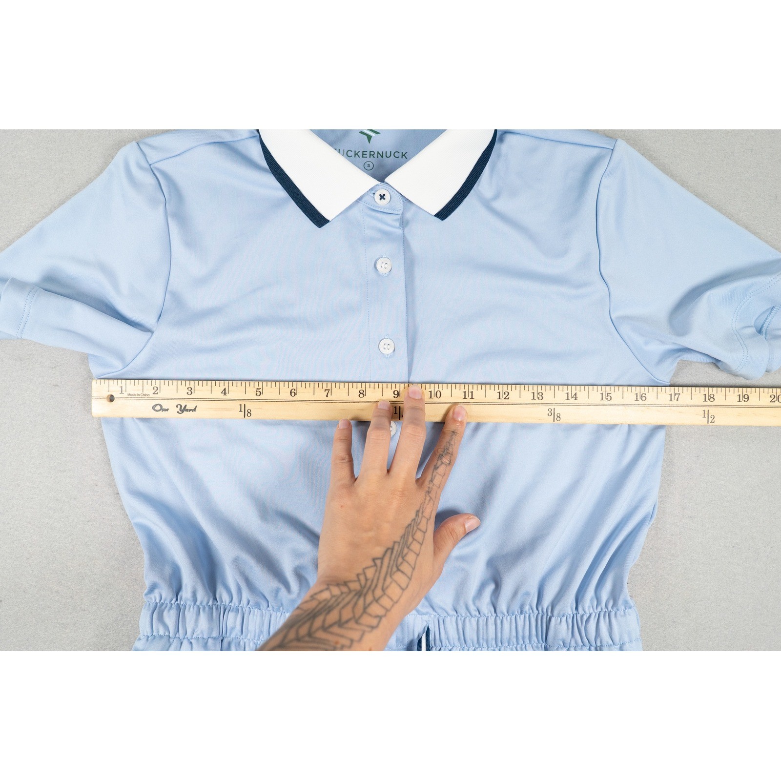 Tuckernuck Light Blue Short Sleeve Performance Jersey Alcott Golf Dress Size S image 7