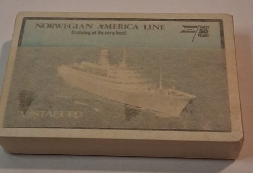 Vintage VISTAFJORD Norwegian America Line Fournier Playing Cards ~ Sealed - Picture 4 of 4