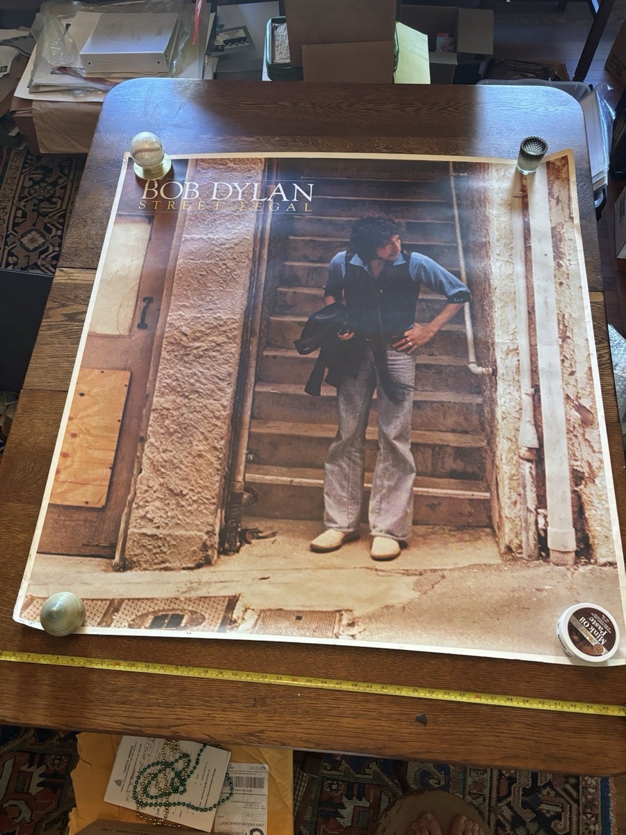 BOB DYLAN RARE 1978 ORIGINAL STREET-LEGAL COLUMBIA LP PROMO POSTER