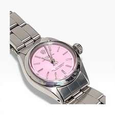 Rolex Oyster Perpetual Ladies 26 mm Steel Candy Pink Dial Watch 6618 Circa 1963 10