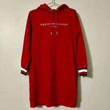 Tommy Hilfiger Hoodie Sweatshirt Dress Red Sz S NWOT