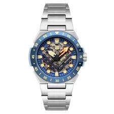 Himars Skeleton Automatic Blue / Stainless Steel Stainless Steel | Blue Dial Wri