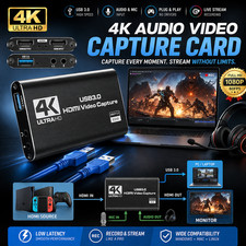 4K 1080P 60FPS HDMI to USB 3.0 Video Capture Card For PS4/PC/OBS Nintendo Switch