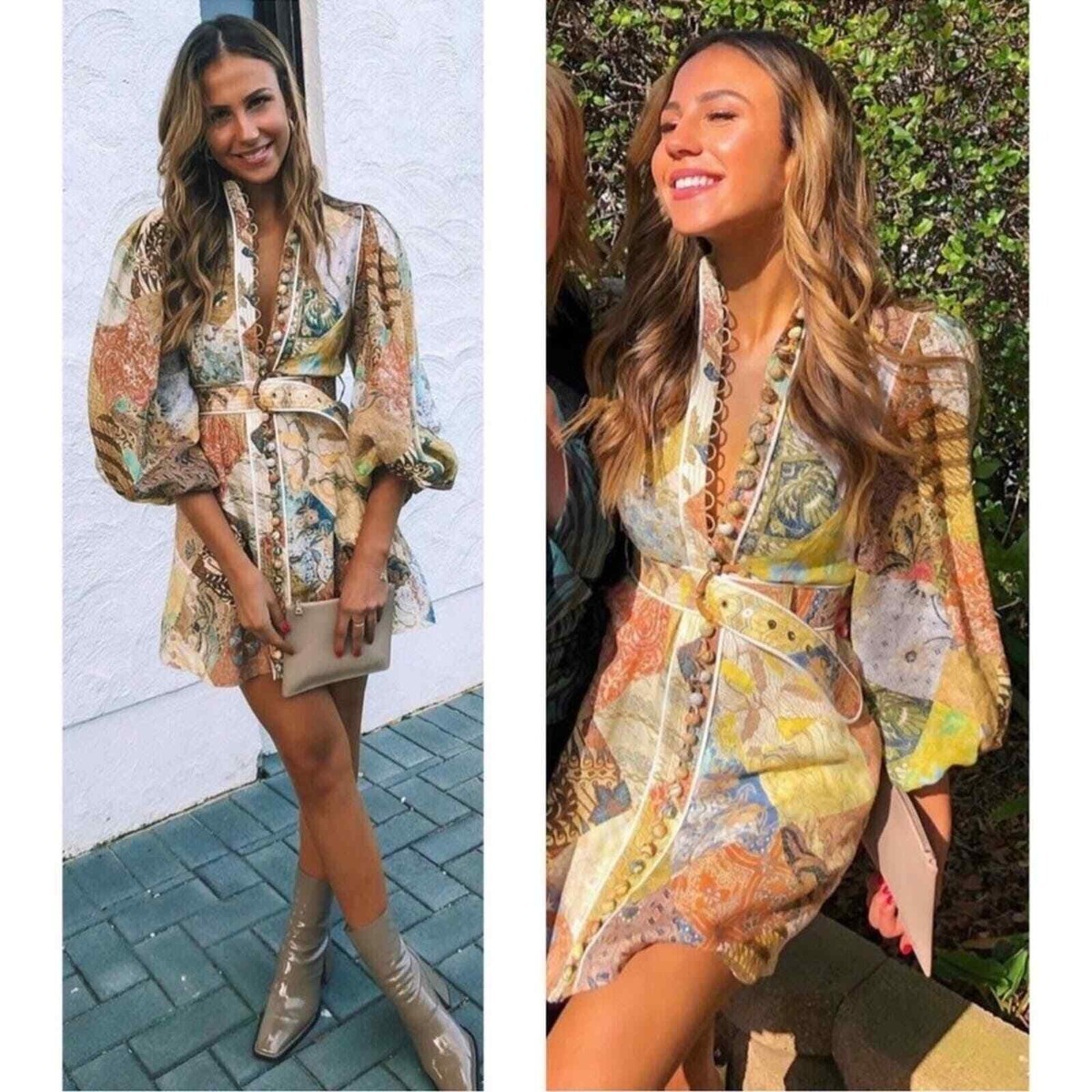 Zimmermann Brightside Batik Patch Belted Mini Dre… - image 1