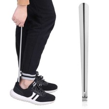 11.8" Long Metal Handle Shoe Horn Stainless Steel Handled Shoehorn Horns
