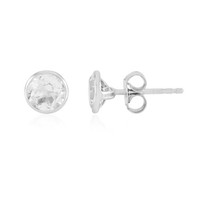 Cavill Ohrringe WeißEr Topas 1,8Ct Rundschliff 925 Silber Plattiert
