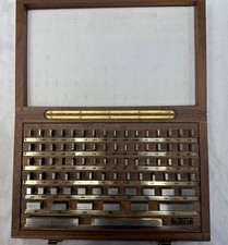 Vintage Mg Grade B Gauge Block Set 0.0504.000 With Wood Case Usa