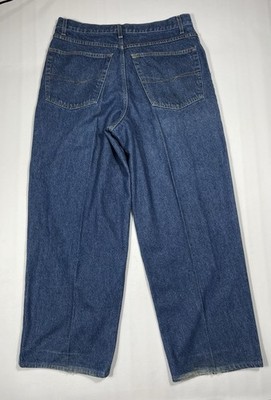 VTG Anchor Blue Beyond Baggy Jeans Mens 36x30 Blue Denim90s Y2K