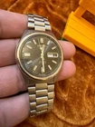 VINTAGE Seiko 5 Automatic men's watch 6119-8083 charcoal sunburst dial Day/Date