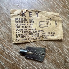 Vintage National Lock Freezer Key Rockford Illinois Maytag Frigidaire Sears Etc