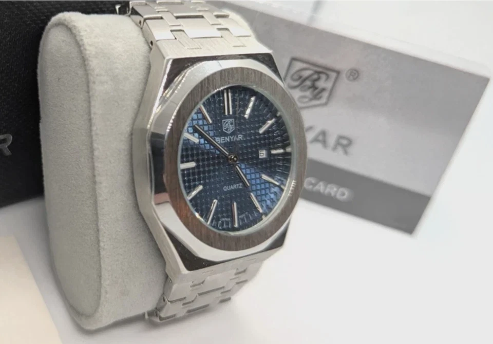 Relojes de cuarzo para hombre BENYAR BY-5156M 42mm azul Foto 3 de 4