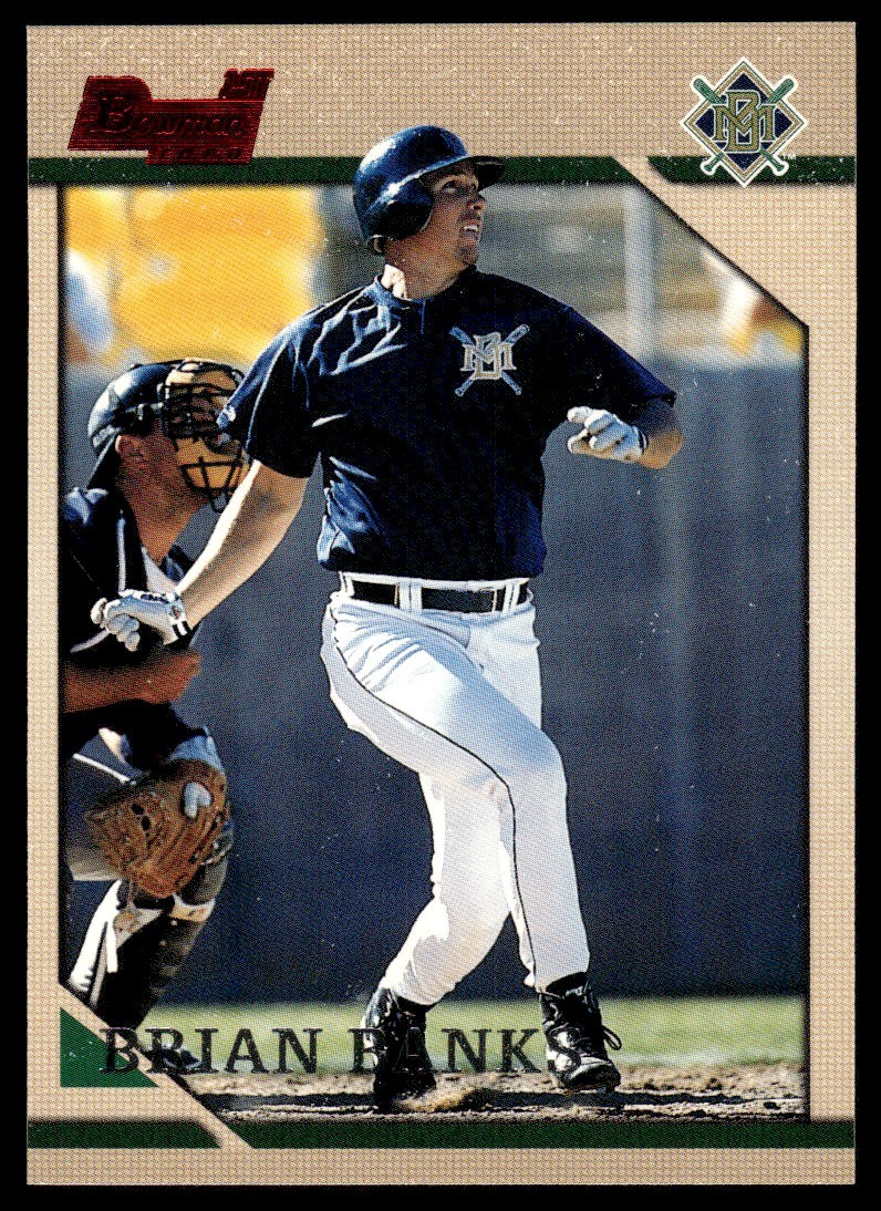 1996 Bowman Brian Banks Rookie Milwaukee Brewers #287