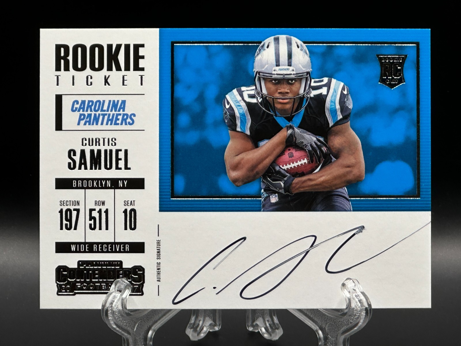 Curtis Samuel 2017 Panini Contenders Rookie Ticket Auto Variation #370 RC