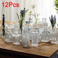 Glass Bud Vase Set of 12 Small Glass Vases Glass Bud Vases in Bulk Centerpieces