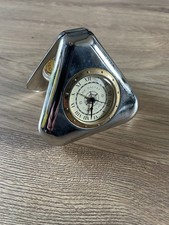 Dalvey Cabin Clock - Chrome Desk Travel Clock - Working