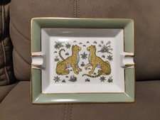 Posacenere Hermes Paris Ceremica con Leopardi Condizioni Ottime Originale