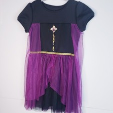 Disney Frozen II Anna Halloween Costume Girls M 7/8 Dress Up Cosplay Purple