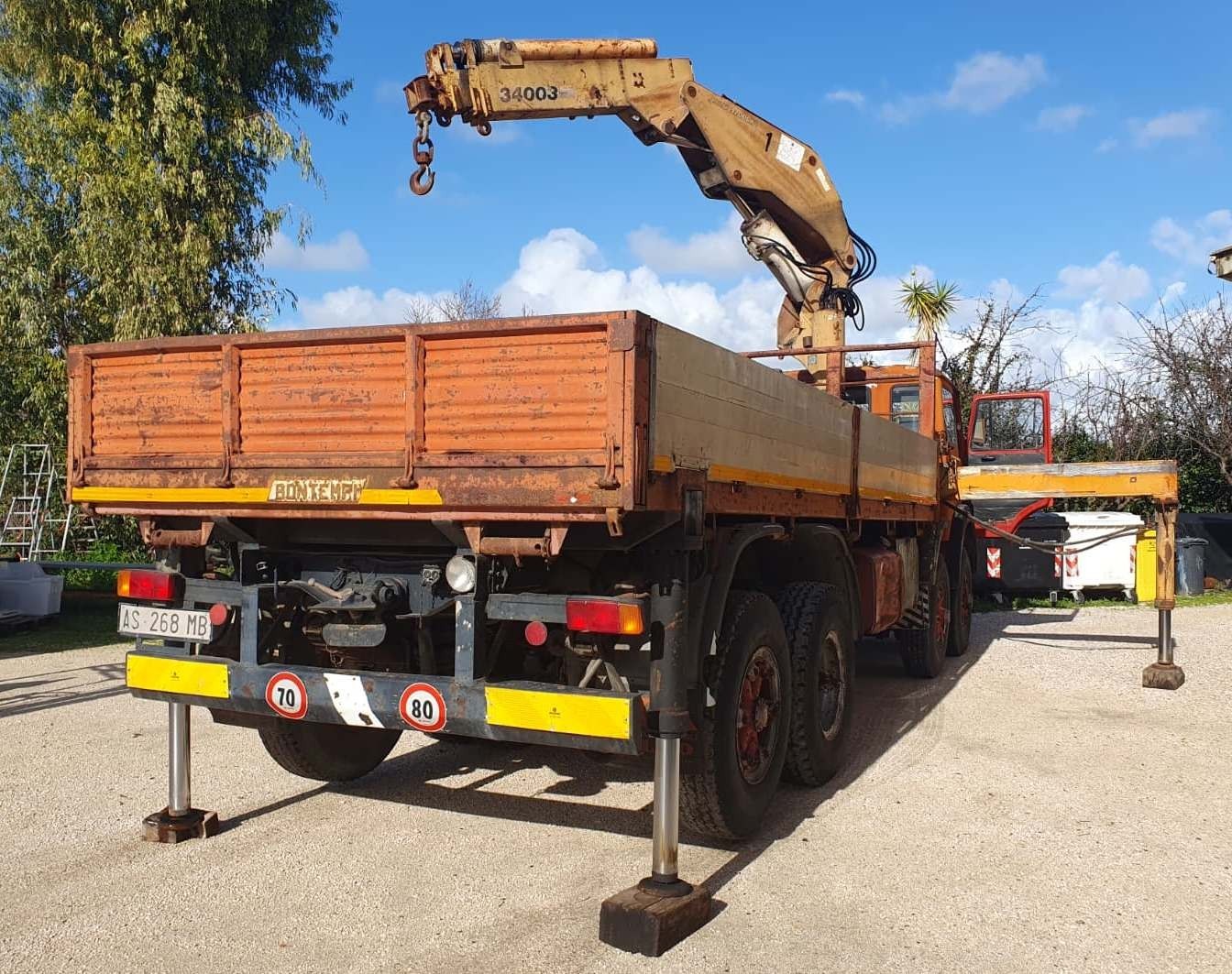 Fiat 691N Autocarro con Cassone Fisso e Gru PM 34003 foto 3
