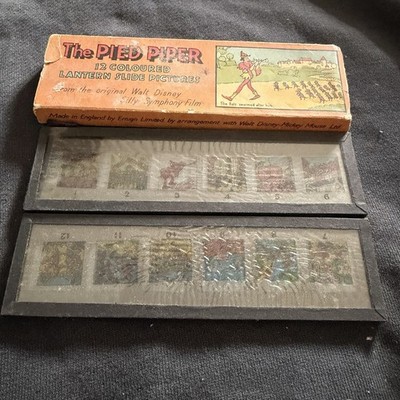 Vintage Walt Disney Magische Laterne Glasschieber Der Rattenfänger