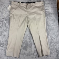 Dockers Signature Khaki Mens Classic Fit Pleated Flex Comfort Shirt Gripper Pant