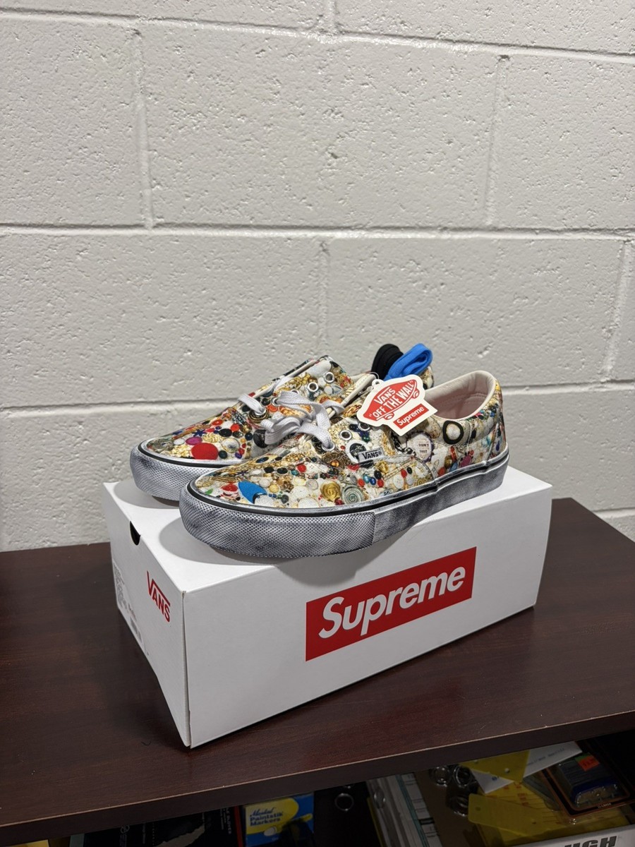 Supreme x Mike Kelley Vans Era White (Size 9.5) *IN-HAND, SHIPS