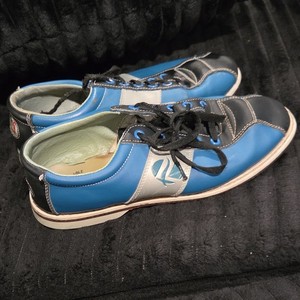 Linds Men's Women's Bowling Shoes Blue/Black US Size 8/9 Medium (D, M)