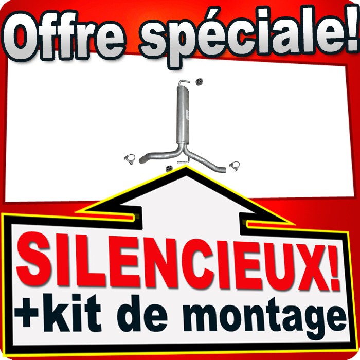 Silencieux intermédiaire FIAT FIORINO QUBO 225 standard origine