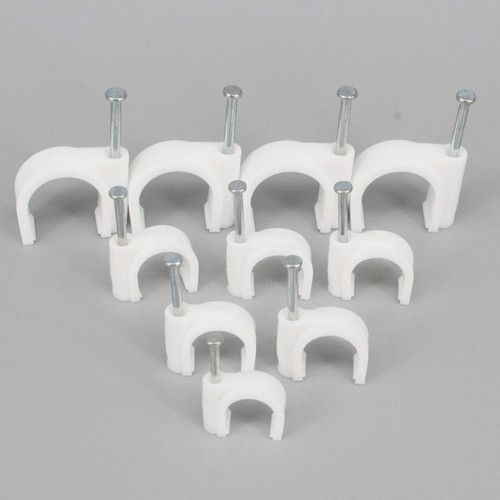 100 PCS 10 mm Plastikstahlnagellinie Schnalle Kabel Organizer Drahtklemme