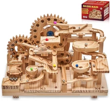 Wooden Marble Run Electric Motorized, Electric Marble Run Brain Teaser Wooden Pu