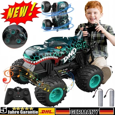 MARKENLOS Ferngesteuertes Auto Kinder Monster Dinosaurier Truck Spielzeug ab 3 4 5 6 Jahre