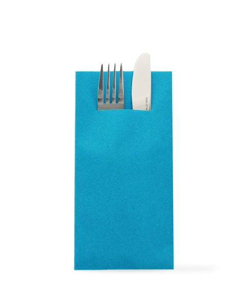 Besteckserviette Aquablau Aus Linclass® Airlaid 40 X 40 Cm, 1/8 Falz, 75 StüCk-image