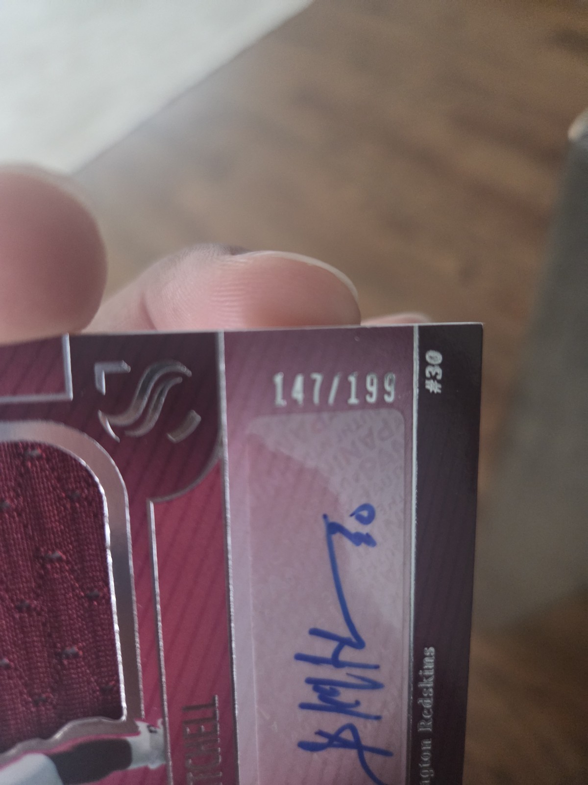 2025 Panini Silhouette Brian Mitchell Patch Auto 147 /199 Redskins view 2