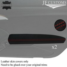 Rot Genäht 2X Vorder Tür Karten Armlehne Abdeckung Für Porsche Boxster 981 12-16