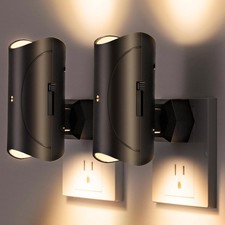 Aora Night Light, Plug-in Wall Mount with Dusk to Dawn Sensor, Set ... Fast Ship