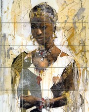 Art Africa Mural Ceramic Backsplash Bath Tile 2