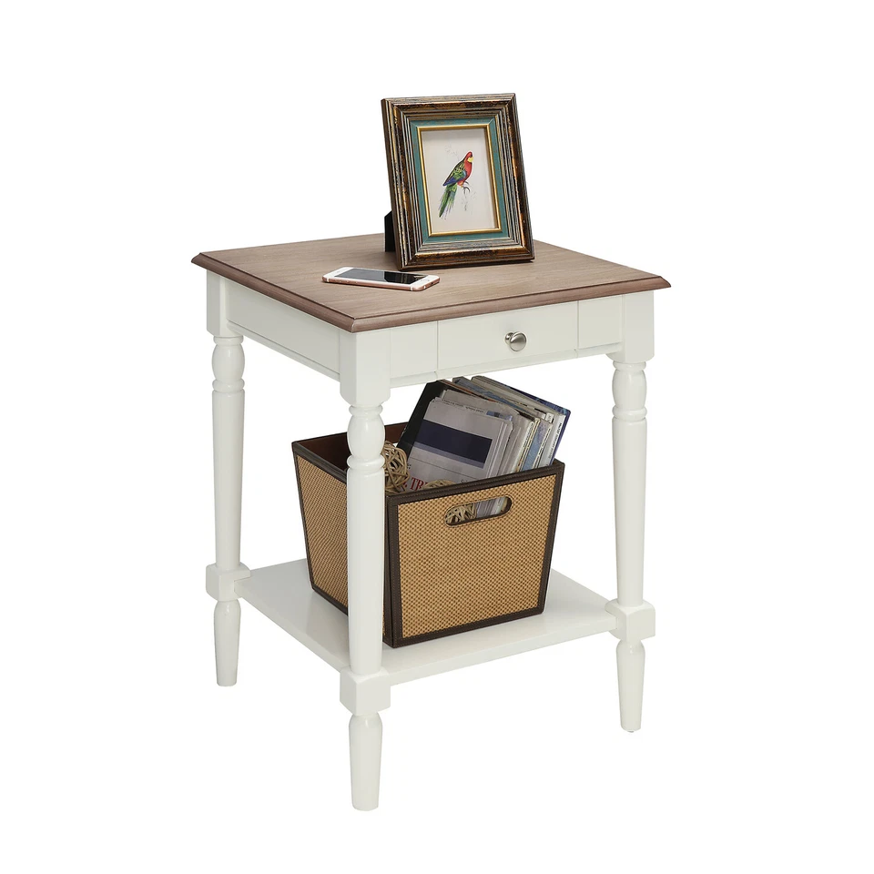 Convenience Concepts French Country End Table with Drawer and Shelf - Image 2 of 4