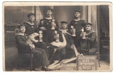 Kiel Marine Matrosen bei Budenzauber sailor boys male friends ~1915 Gay Int