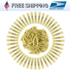 200/100PCS 12-10 AWG Gauge Heat Shrink Crimp Terminal Wire Butt Connector Yellow