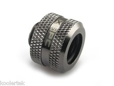 XSPC 10mm ID x 14mm OD Triple Seal Brass Fitting for Rigid Tubing -Black Chrome