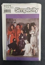 Simplicity 9304 Pattern Adults Boys & Girls Costumes Sz AA (XS-S-M-L) Uncut
