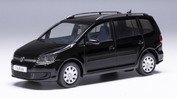 Ixo 1/43 Vw Touran 2010 Schwarz Modellbau Statisches Modell Diecast-image