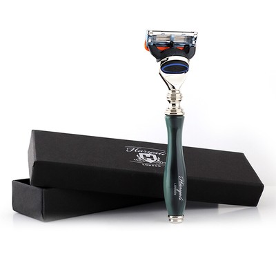 5 Edge Beard Mustache Shaving Razor Resin Handle Safety Razor