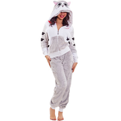 Toocool Pigiama Kigurumi In Ecopelliccia Donna - Morbido Costume Da Volpe O Gatto Con Cappuccio E Zip, Taglie S-XXL