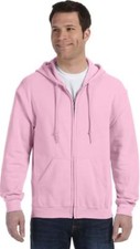 Gildan G186 Adult Heavy Blend Adult Full Zip Hoodie Light Pink pick size