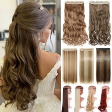 Mega Thick Real Natural as human Hair 1Pcs Full Head Clip In Hair Extensions HYT