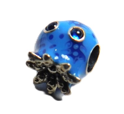 Authentic Pandora Charm, Ocean Bubbles and Waves Octopus