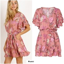 Spell & The Gypsy Rosa Play Dress Blush, sz XS