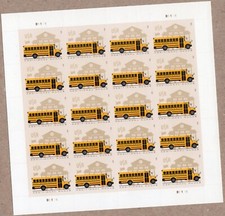 Scott 5740 School Bus Bus Driver Additional Ounce Sheet of 20 Stamps - MNH